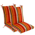 Makimoo Set Of 4 Outdoor Dining Chair Cushions, Comfort Patio Seating Cushions, 44 X21X4.5 Inch, Single Welt And Zipper, (Orange