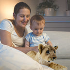 Gisqis Stuffed Animal Lion, 16' Lion Stuffed Animals Plush Pillow Realistic Large Stuffed Baby Lion Plush Toys Safari Animals T