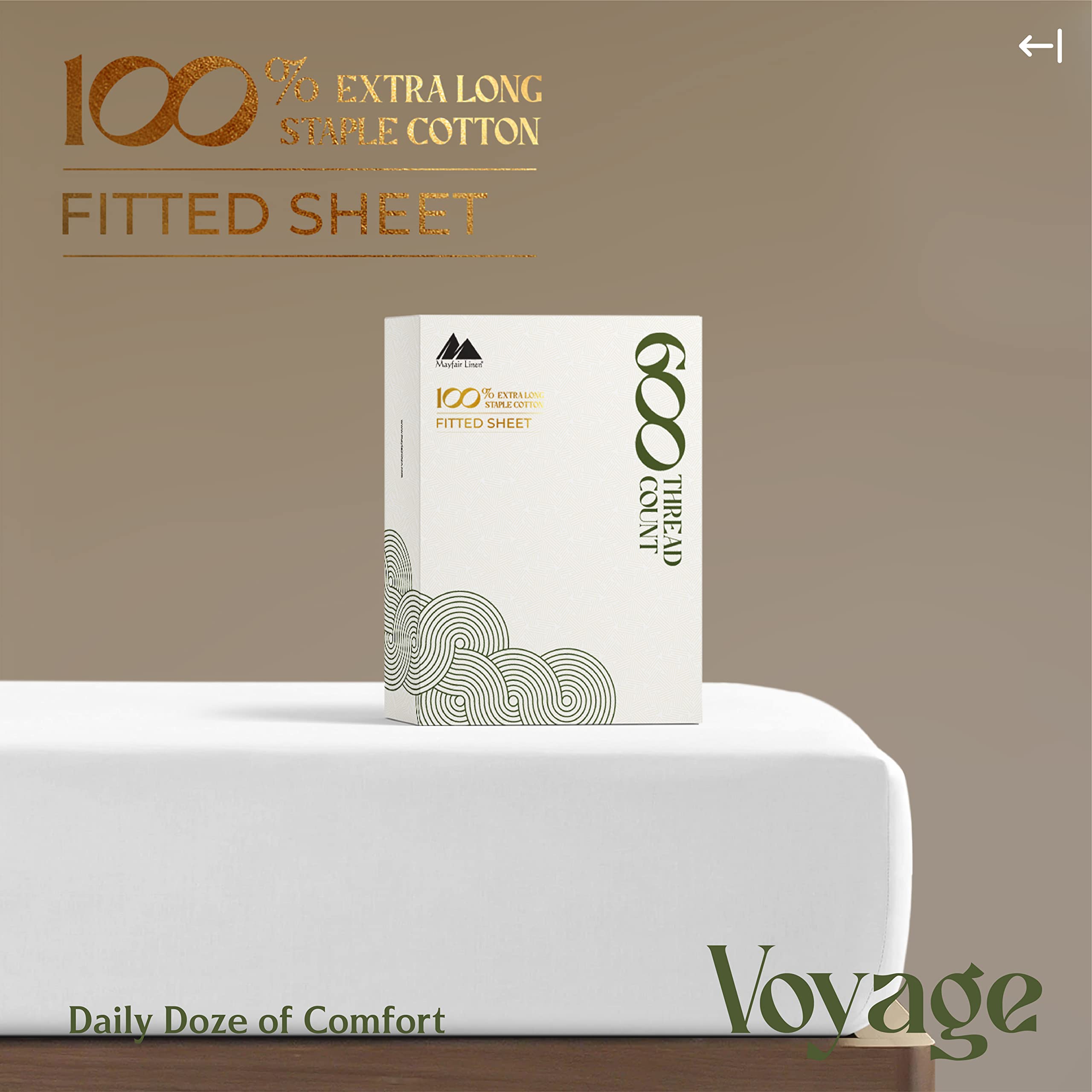 100% Cotton Sateen Weave 600 Thread Count Twin Fitted Sheet With Elastic All Around - Fits Mattress Upto 18 Inches Blush