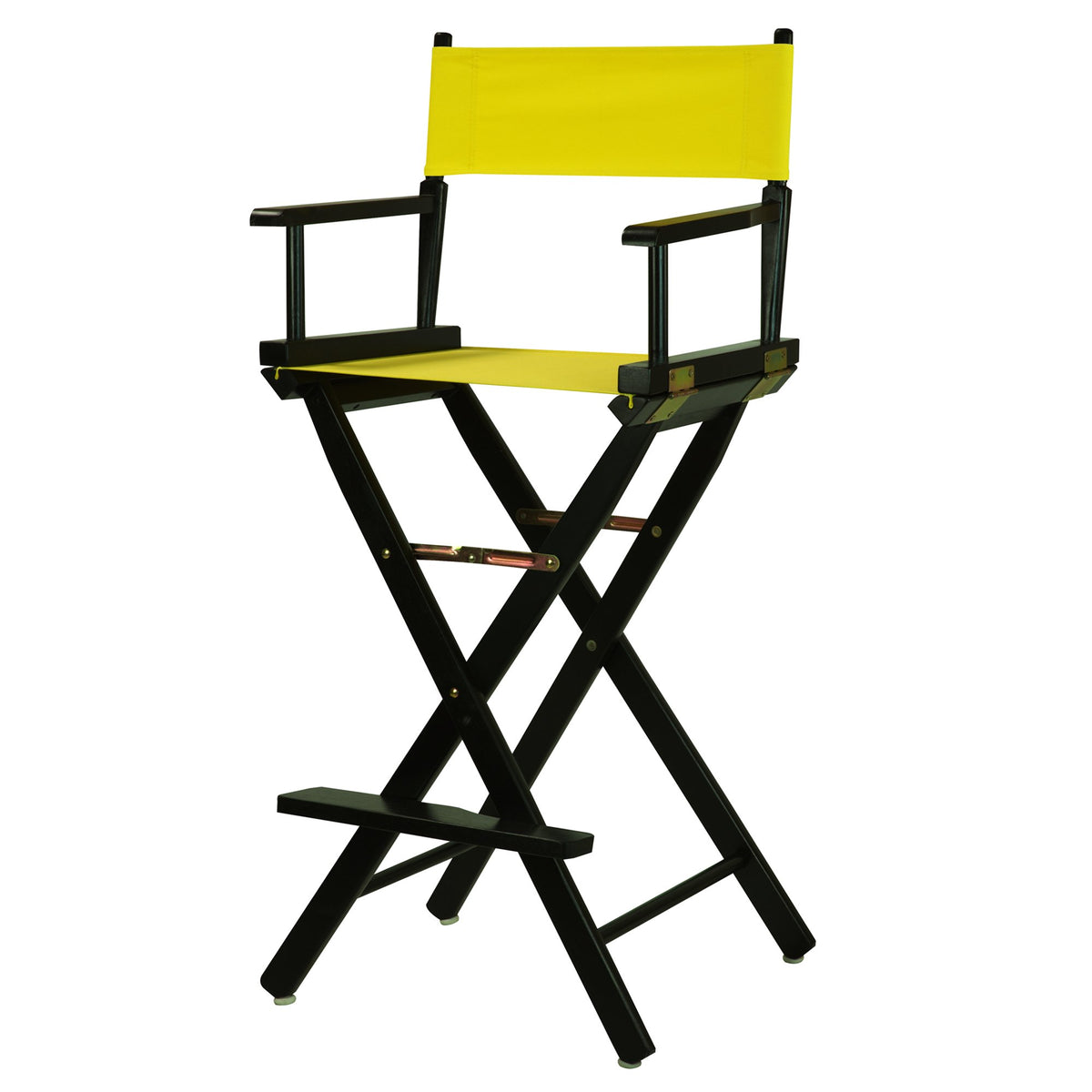 Casual Home 30&quot; Director'S Chair Black Frame-With Yellow Canvas, Bar Height