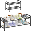KANAV 2-Tier Expandable Shoe Rack, Adjustable Shoe Organizer & Storage for Closet, Small Space Saving Shoe Rack for Entryway, Be