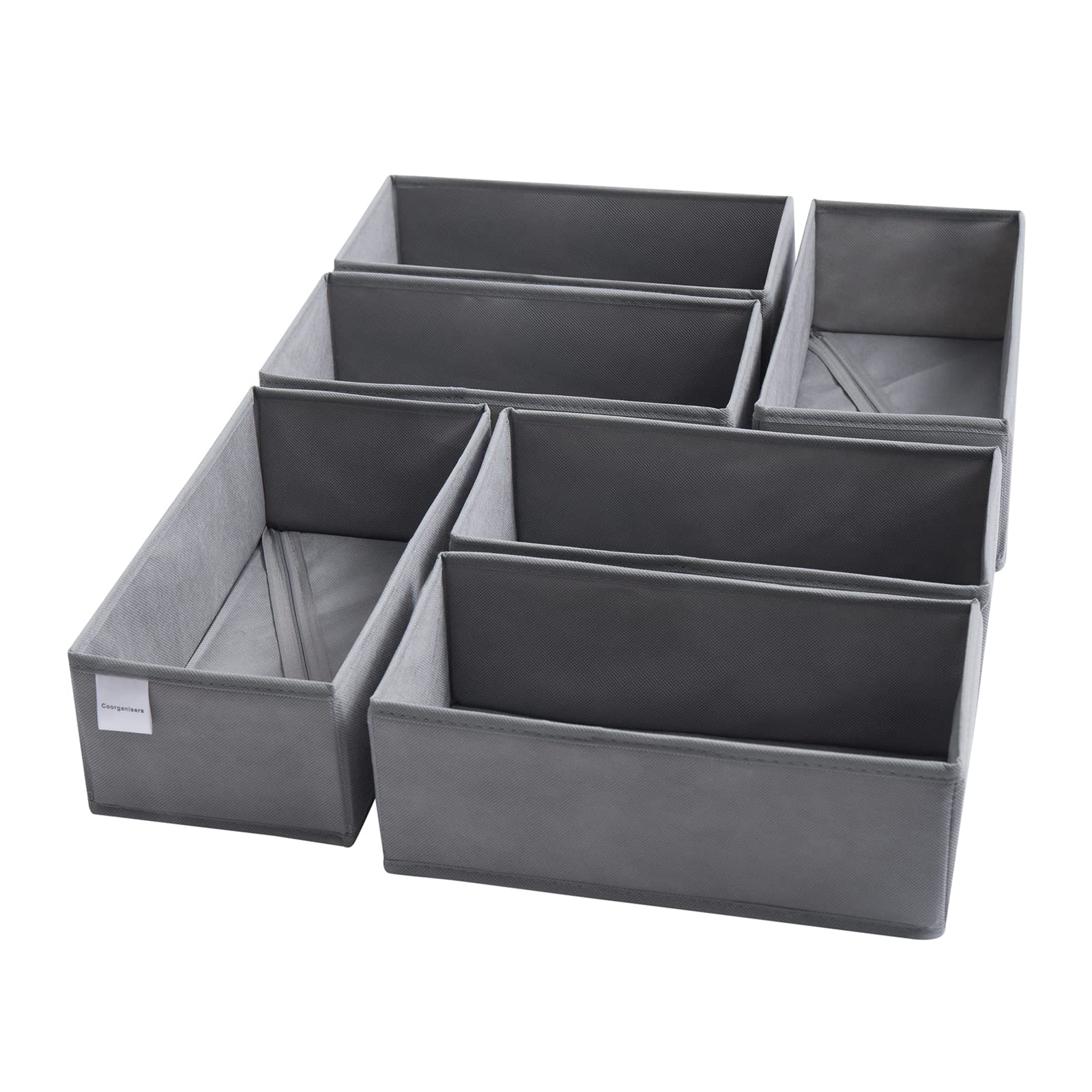 Coorganisers 6 Packs Dresser Organizers,Drawer Organizers for Clothing,Baby Organizers and Storage Drawers,Woven-Fabric Dresser 