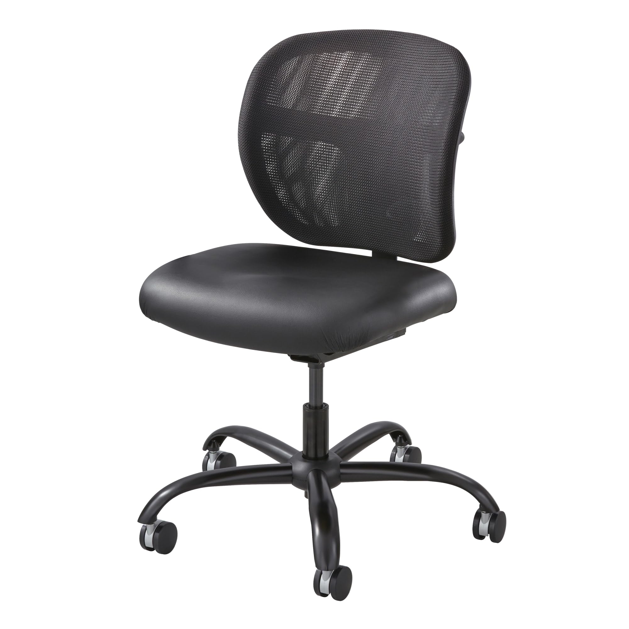 Safco Vue Intensive-Use Big and Tall Office Chair, Ergonomic and Height-Adjustable Swivel Seat with Breathable Mesh Back, Heavy-Duty Powder-Coated Base