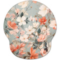 Hancynir Ergonomic Mouse Pad Wrist Support, Flower Floral Gel Mouse Pads With Wrist Rest, Comfortable Pain Relief Mousepad With