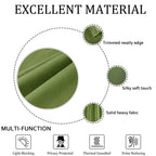 Smiletime Green 84 In Long Velvet Curtains With Grommet, Thermal Insulated Super Soft Privacy Noise Reducing Light Blocking Velv