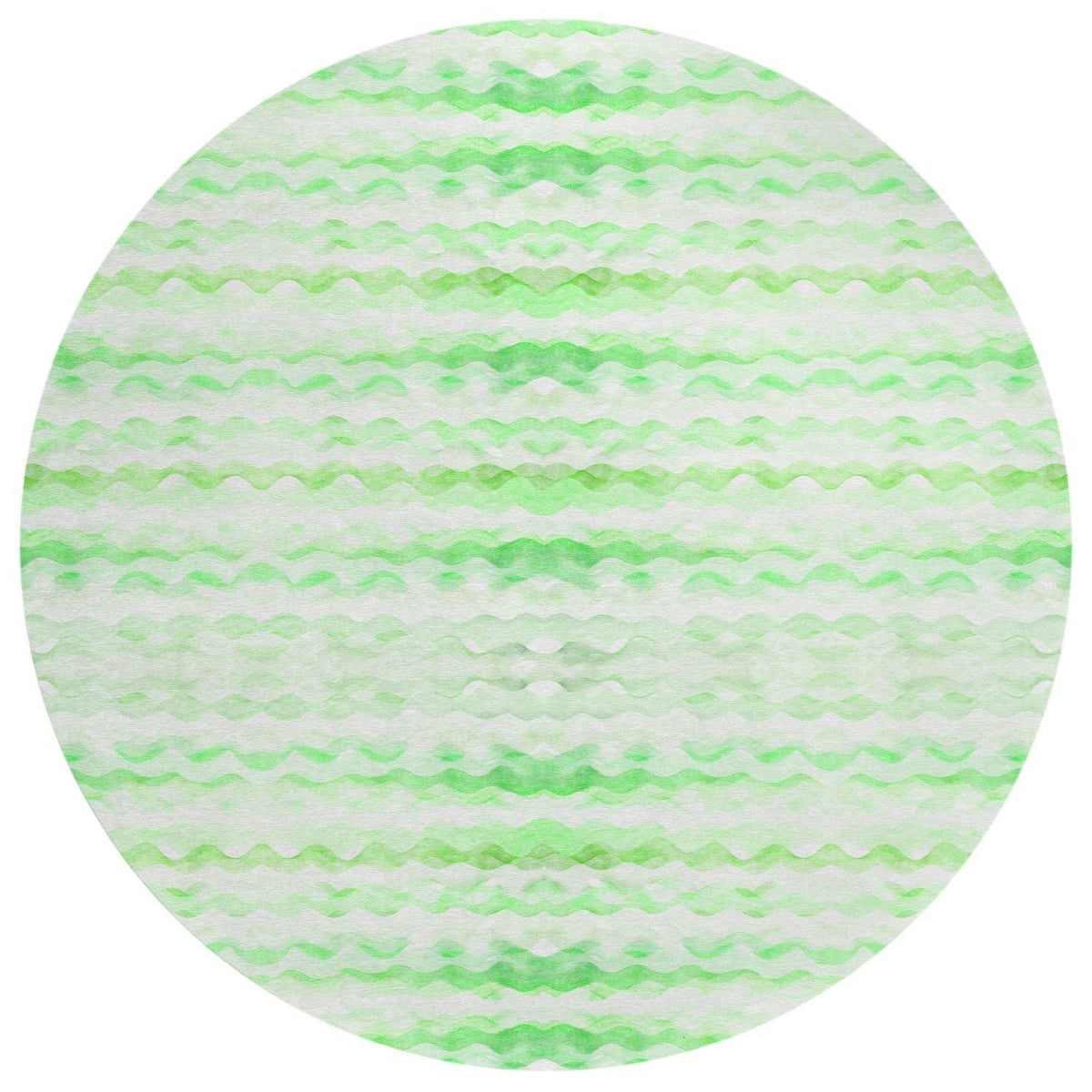 Seabreeze Sz16 Green Coastal Rug Round 8' X 8'