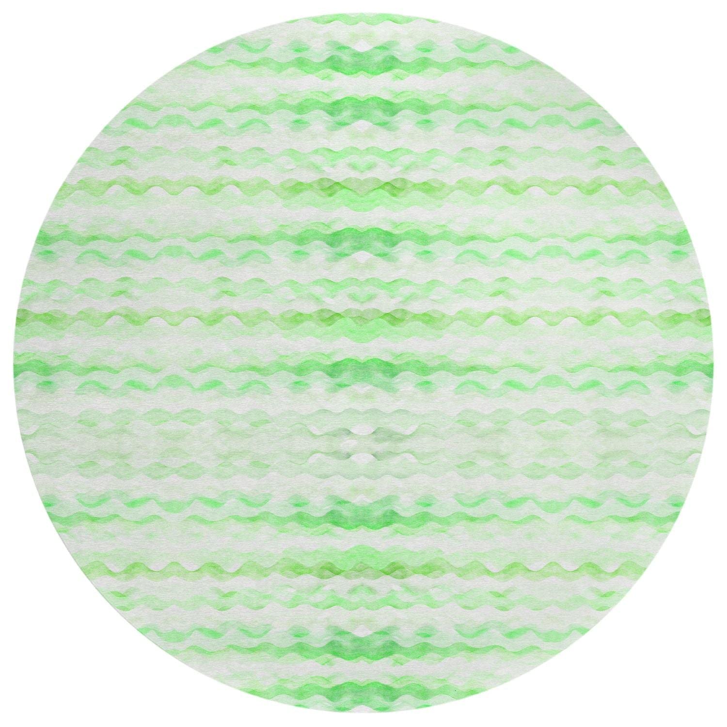 Seabreeze Sz16 Green Coastal Rug Round 8' X 8'