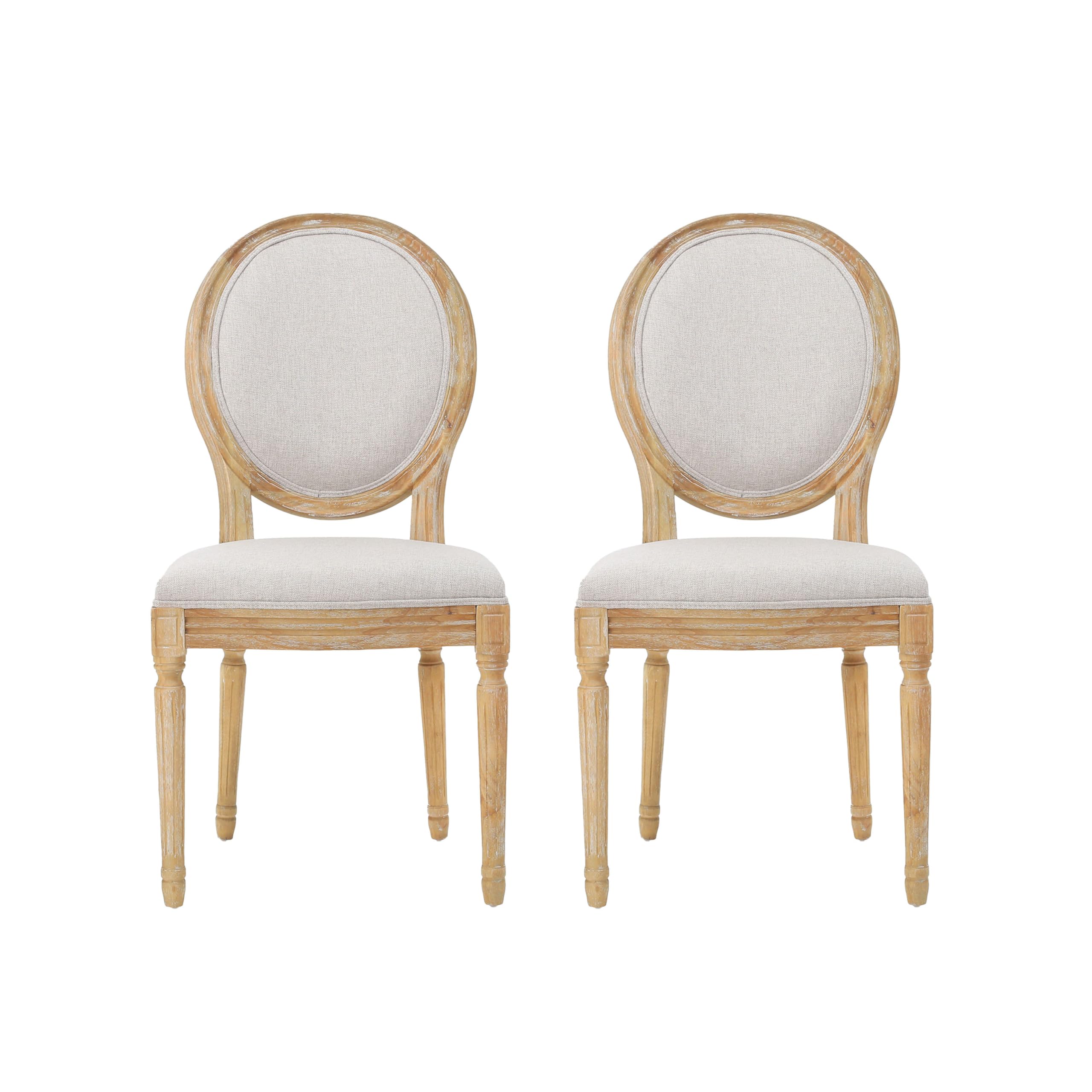 Christopher Knight Home Phinnaeus Dining Chair Set, Set of 2, Rubberwood, Dark Blue Line + Natural
