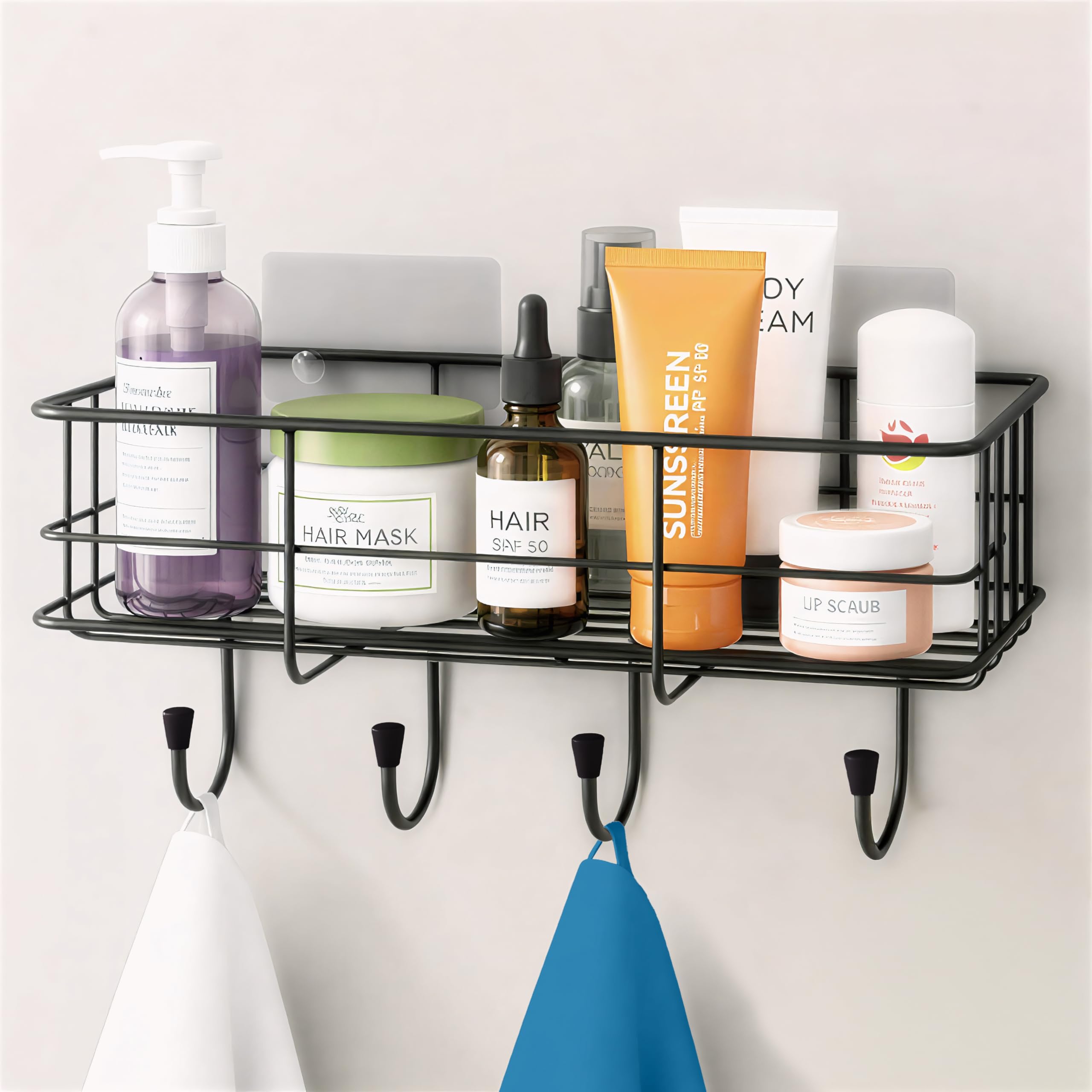 Miorah Bathroom Organiser Without Drill | Bathroom Accessories | Self Adhesive Bathroom Shelves & Organizer For Wall Storage And