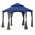 Garden Winds Replacement Canopy for The Southbay Hexagon Gazebo - Riplock 350 - True Navy