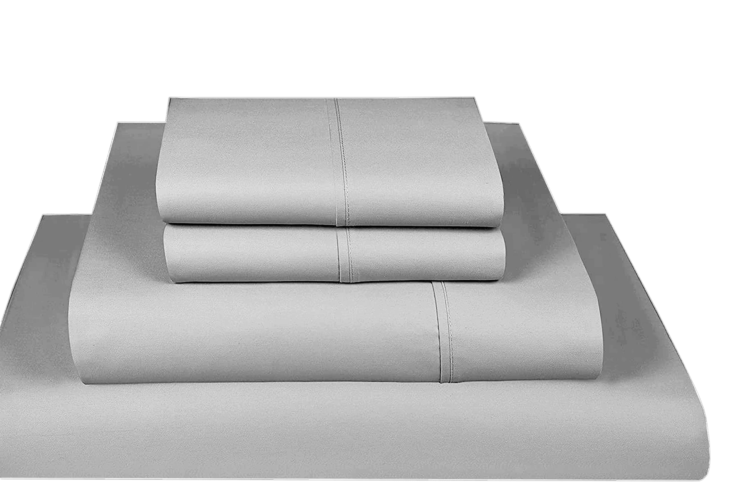 100% Egyptian Cotton Sheets Queen 4-Pic 1000 Thread Count Hotel Luxury Deep Pocket Solid Pattern 1 Flat, 1 Fitted Sheet & 2 Stan