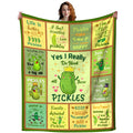 Zorkomr Pickle Blanket Pickle Gifts For Pickle Lovers Women Kids,Funny Pickles Lover Blankets For Aduts Men Boys Bed Sofa Couch
