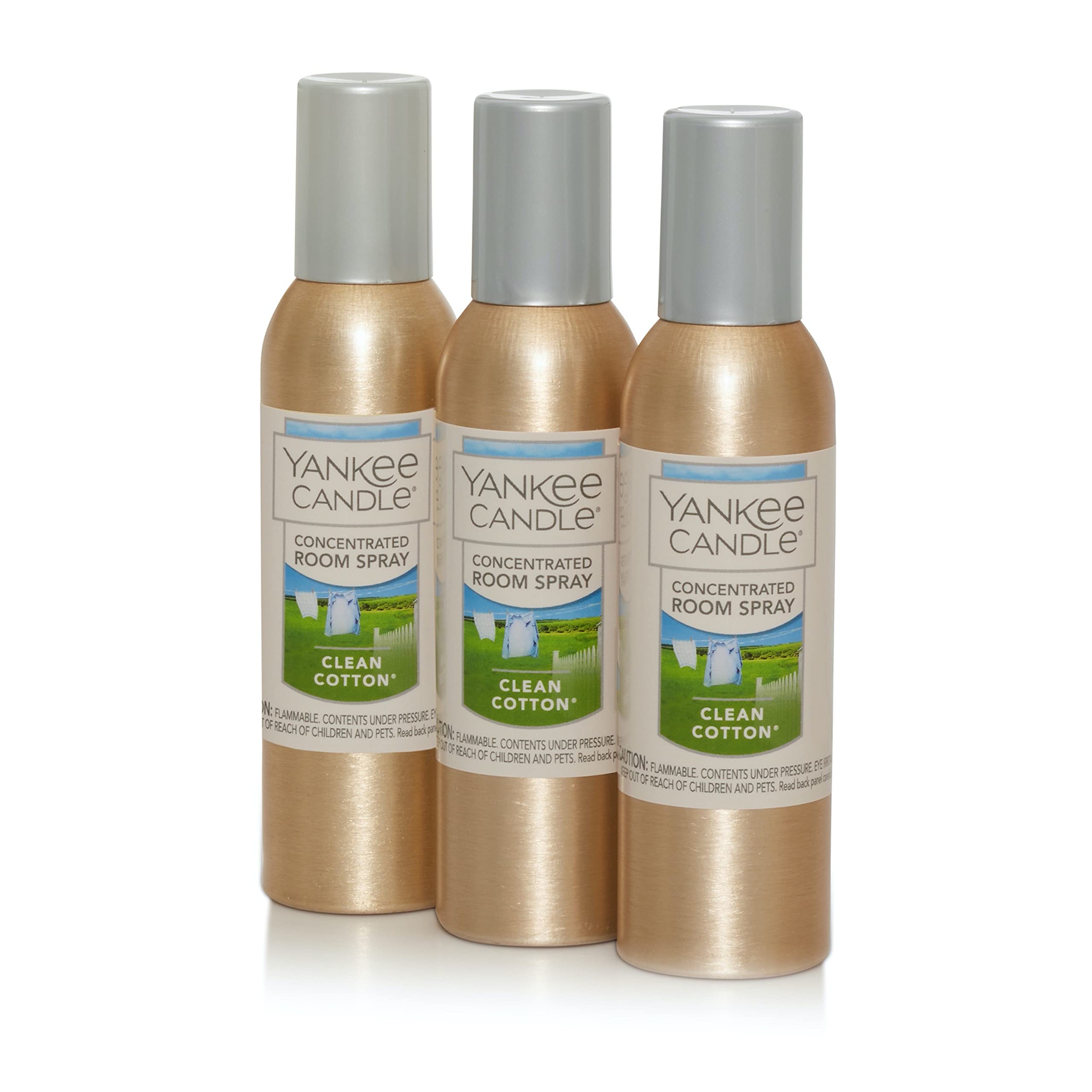 Yankee Candle Clean Cotton Concentrated Room Spray 3Pack White
