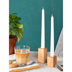 Candwax White Taper Candles 12 Inch Dripless - Set Of 12 Tapered Candles Ideal As Shabbat Candles - Smokeless And Unscented Tape