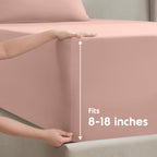 Nestl King Size Sheets Set - 4 Piece King Sheets, Deep Pocket, Hotel Luxury, Extra Soft, Breathable And Cooling, Peach King Bed Sheets
