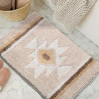 Tanvill Bathroom Rugs Beige Boho Bath Mat Non Slip, Soft Absorbent Microfiber Washable Bath Rug Floor Mat For Bathroom Shower Tu