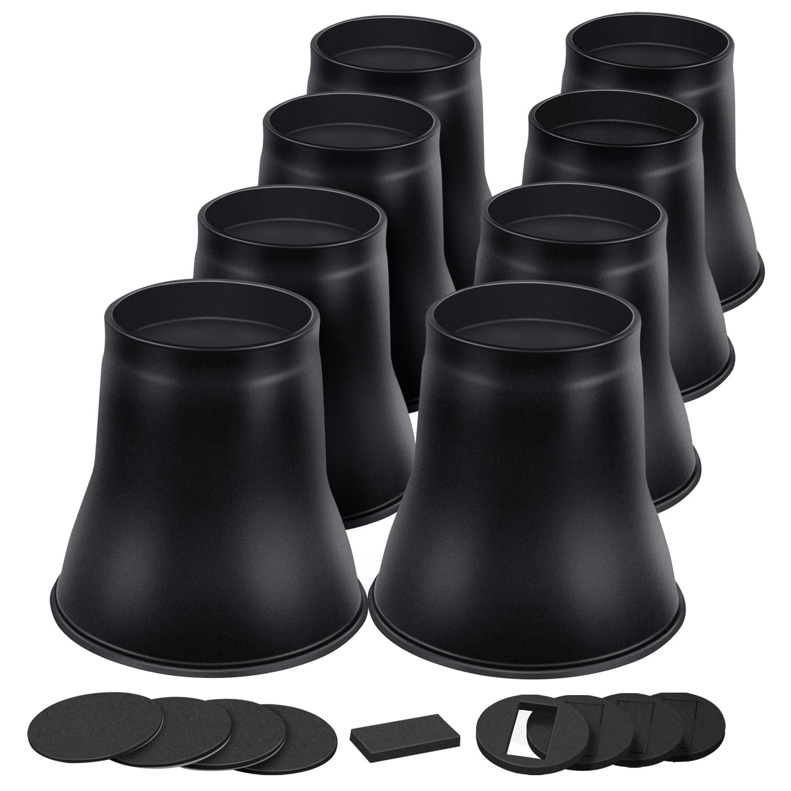 Annkut Bed Risers 6 Inch Heavy Duty, Round Furniture Risers For Bed Desk Table Sofa Couch,Bed Lifts Risers, Support Up To 6000 L