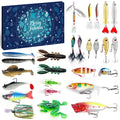 MOVINPE Fishing Advent Calendar for Adult Men Teen Boys, 2024 Fishing Lure Christmas Gifts, 24 Days Topwater Lures Fishing Spoon