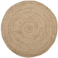 SAFAVIEH Natural Fiber Collection Area Rug - 9 Round, Natural & Natural, Handmade Boho Braided Jute, Ideal for High Traffic Are