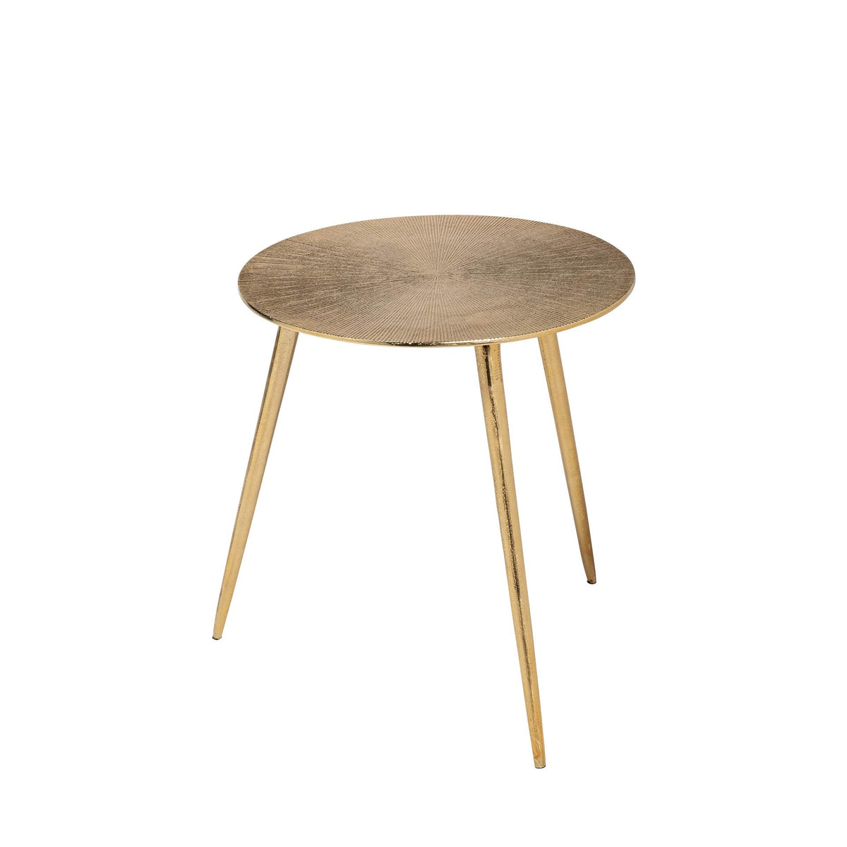 HomeRoots 21' Gold Metal Round End Table