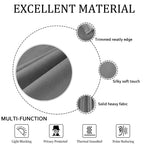 Smiletime Grey 63 In Long Velvet Curtains With Grommet, Thermal Insulated Super Soft Privacy Noise Reducing Light Blocking Velve