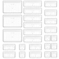 Quirlig 25 Pcs Drawer Organizer, 4 Sizes Clear Plastic Drawer Storage Boxes, Stackable Drawer Dividers For Bathroom, Kitchen, Ma