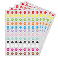 Yeachlaing 0.5 Inch Multicolor Paw Print Stickers,Self Adhesive For Scrapbooking/Kid Diy Arts Crafts/Reward Stickers Teachers St