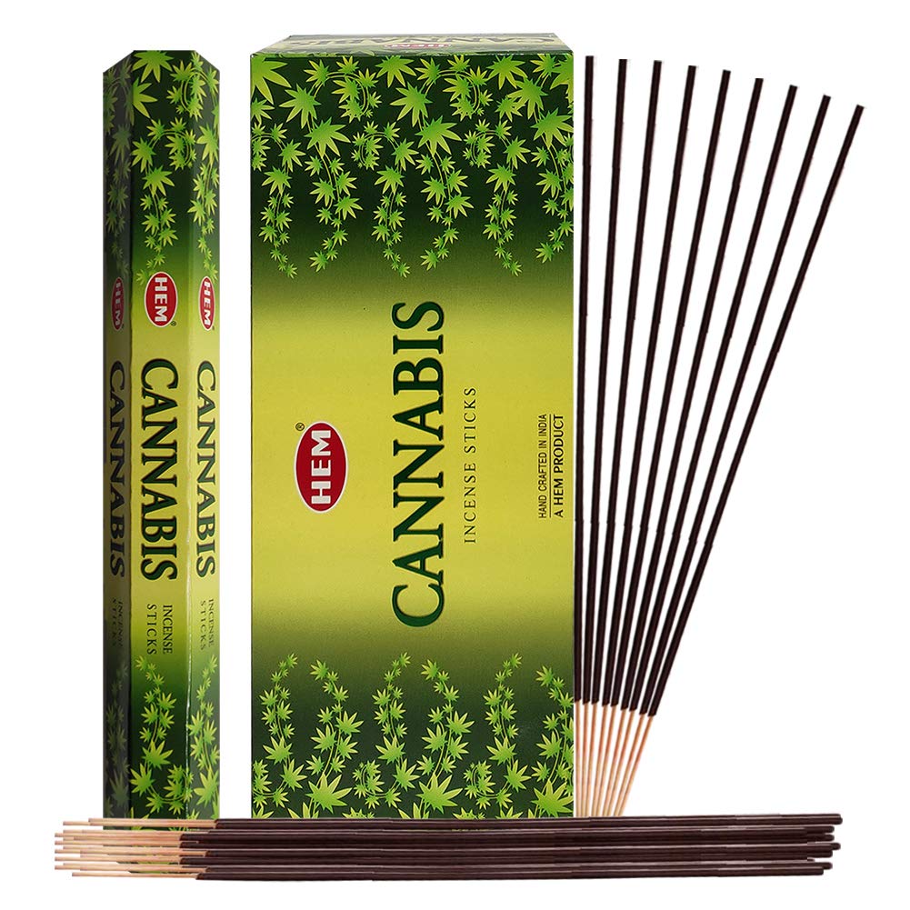 TRUMIRI Cannabis Incense Sticks and Incense Holder Bundle - Natural Herbal Home Fragrance