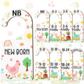CORNER LACE Baby Closet Dividers 8PCS, Cute Chick Themed Wooden Double-Sided Clothes Size Hanger/Organizer from Newborn to Toddl