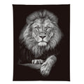 Jaccaws Black And White Lion Tapestry Wall Hanging,Wild Animal Wall Art Lion Tapestry,59'X 79' Lion Tapestry For Bedroom Livin