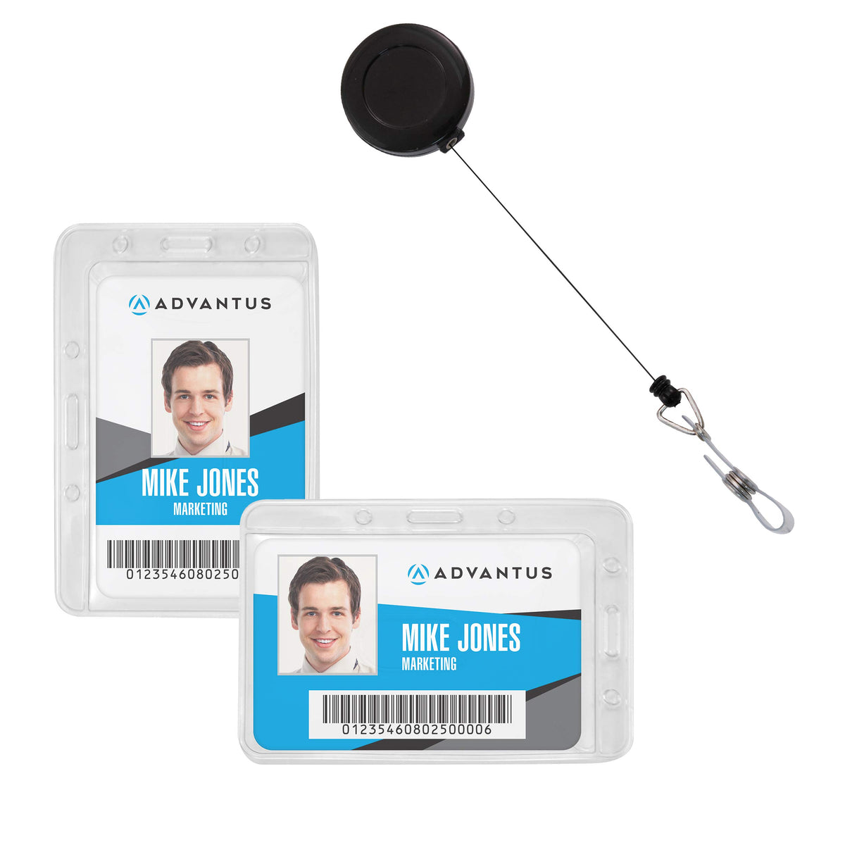Antimicrobial ID & Security Badge and Reel Combo Pack