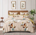 Shopicted Microfibre AllWeather Abstract Printed Reversible Double Bed Comforter Blanket Light Weight Quilt Duvet, (L4)