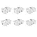 Sterilite Divided Ultra Caddy, Plastic, Portable Storage to Hold Bathroom and Cleaning Supplies, 5 Large Compartments and Handle
