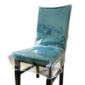Swanna Plastic Dining Chair Covers With Backrests,Clear Pvc Seat Chair Protector Waterproof Cover,Fit W/21 X D/18 Inch (2 Pack)