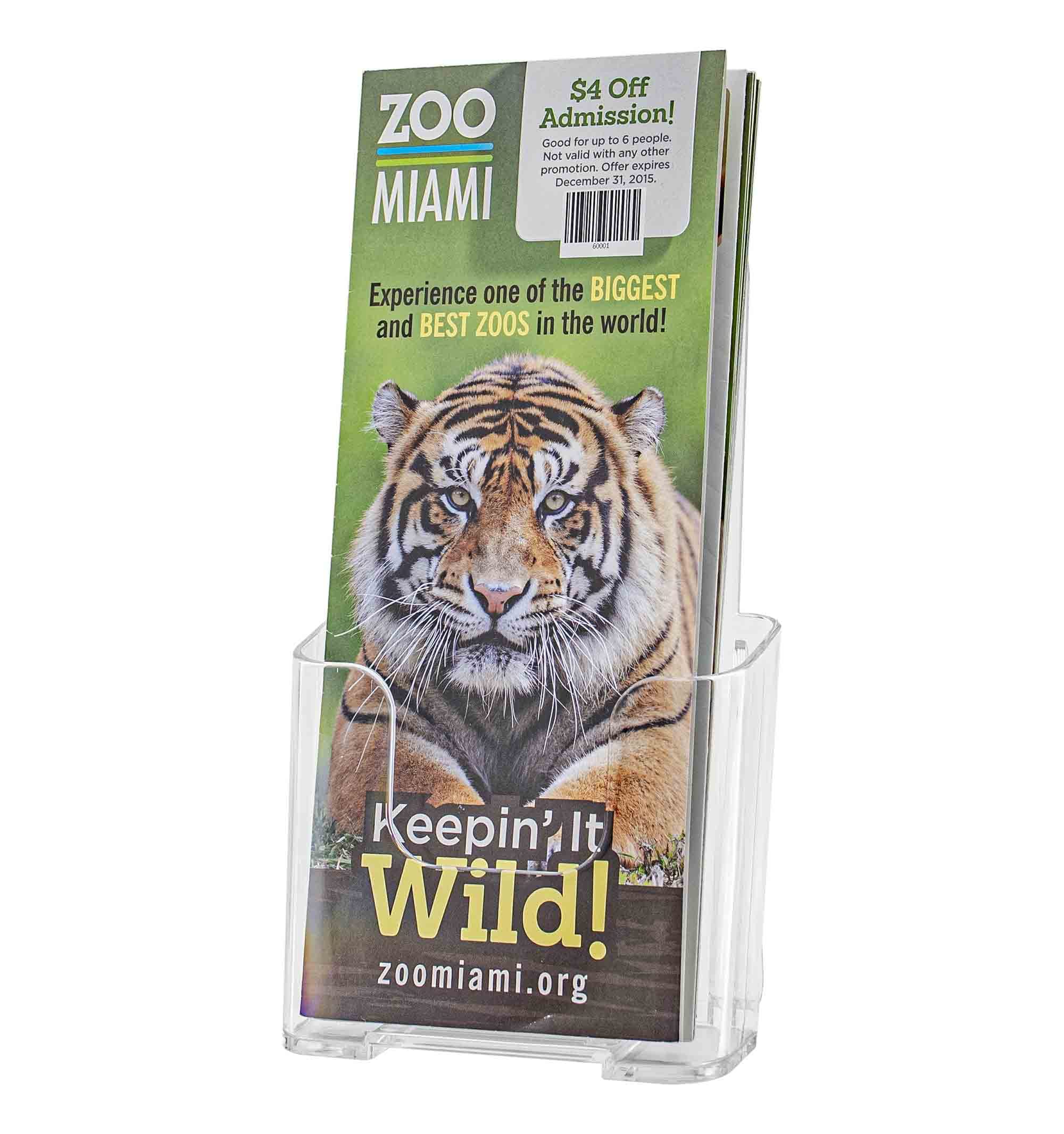 Marketing Holders 25 Pack Rack Card Display Holds 4 Inch Brochures Clear Acrylic Holder Wall Or Countertop Please Take One Hando