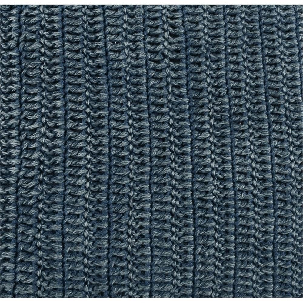 Kosas Home Marcie 22X22 Knit Belgian Flax Linen Fabric Throw Pillow In Blue
