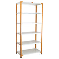 Milnil Prime Crc Sheet 6 Shelf Slotted Angle Rack |Rack For Storage Multipurpose | 18 Gauge Shelves, 14 Gauge Angle Bar | Adjus