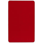 Flash Furniture Wren 30''W x 48''L Rectangular Red Thermal Laminate Activity Table - Standard Height Adjustable Legs
