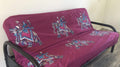 OctoRose Full Size 3 Side Zipper Premium Velvet Elephant Wine Rich Opulent Color and Sheen of Luxurious Futon Cover Slipcover/So