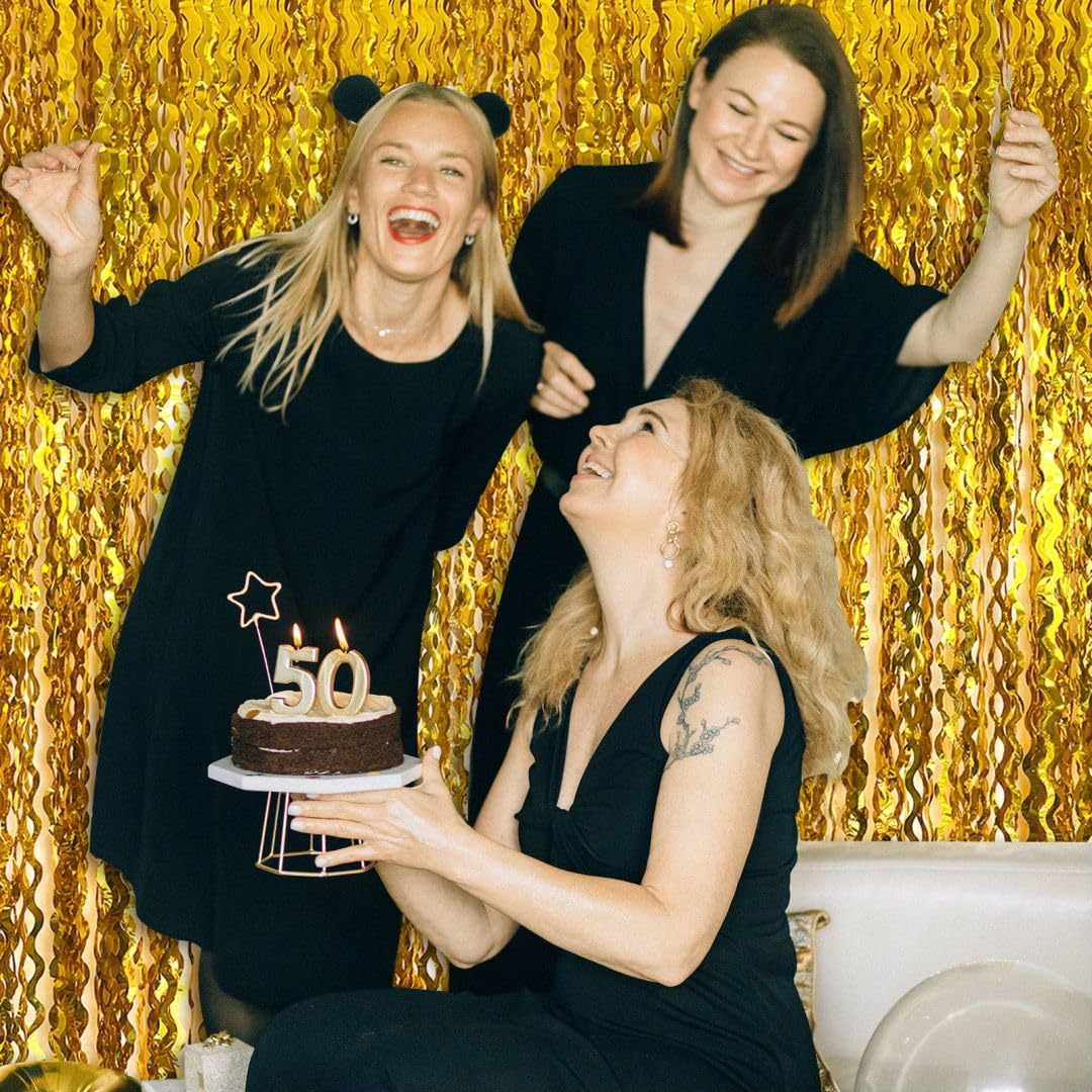 Gold Backdrop Curtains, Gold Birthday Decorations, Gold Wall Decor, Baby Shower Decorations, Bachelorette Party Decorations, Ann