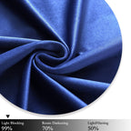 Spxtex Navy Blue Velvet Blackout Curtains 108 Inches Long Light Blocking Grommet Velvet Window Curtain Panels Set Of 2 Heat Insu