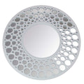 Northlight Glamorous Cascading Orbs Framed Round Wall Mirror, 24.75, White
