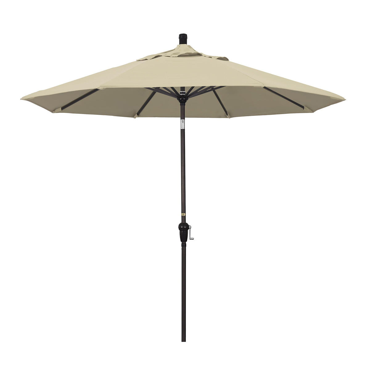 California Umbrella Sdau908117-Sa22 Sunset Series Patio Umbrella, Pacifica Canvas, Beige