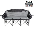 KingCamp 3 Person Camping Chair, Oversized 660lbs Heavy Duty Loveseat for Adults Portable Folding XL 2 Person Couch Padded Comfo