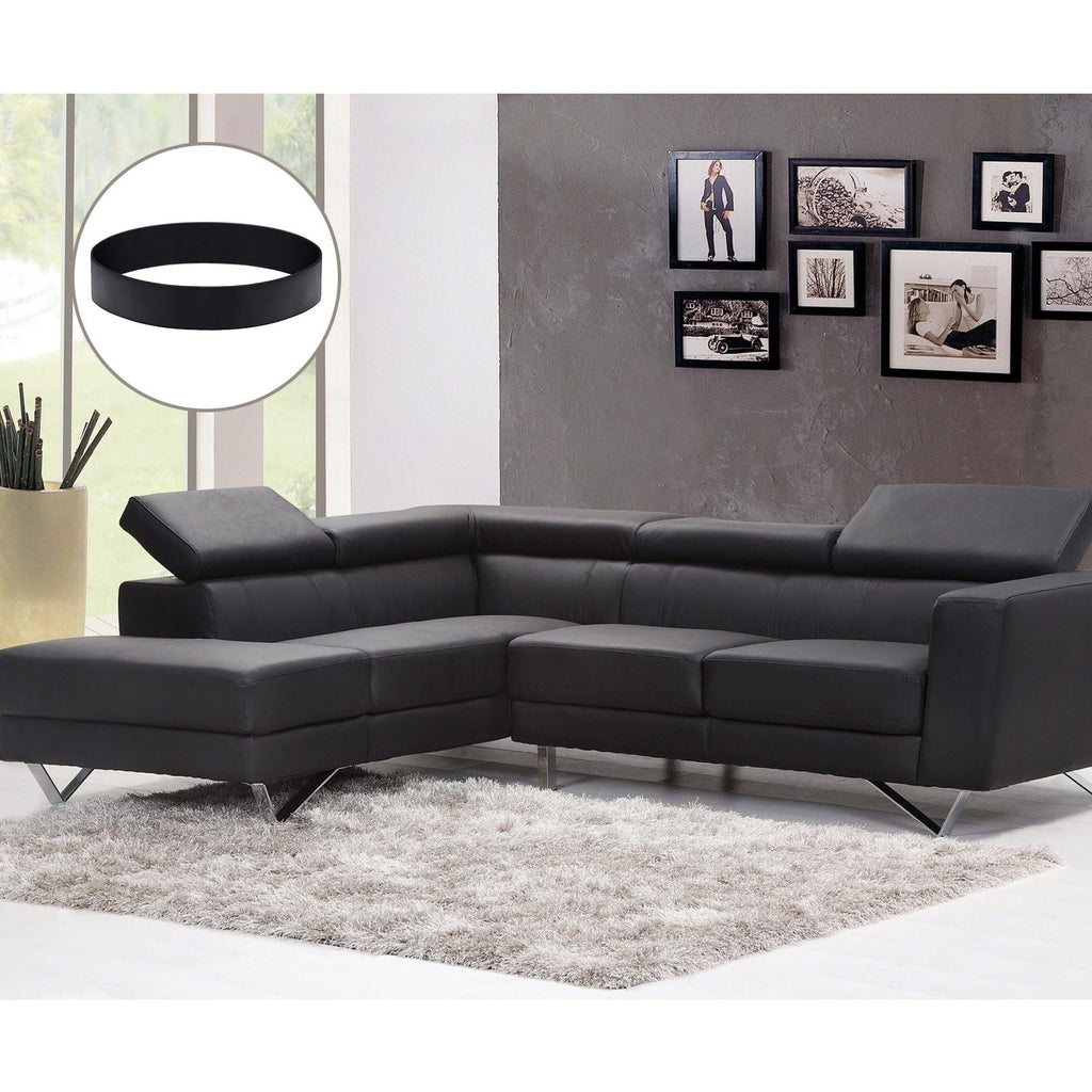 Outus Sectional Couch Connectors Small Sofa Couch Straps Rubber Bands For Sliding Sofa, Black