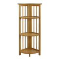 Casual Home 4-Shelf Corner Folding Bookcase, Natural