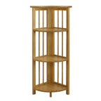 Casual Home 4-Shelf Corner Folding Bookcase, Natural
