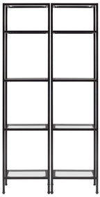 Crosley Furniture Aimee 2-Piece Bookshelf Set with Glass Shelves, Bookcase Storage, Oil-Rubbed Bronze