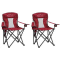 SAILARY 2PCS Collapsible Folding Camping Chairs Heavy Duty Lawn Foldable Chair with Cooler Bag, Storage Pocket, Waterproof Bag O