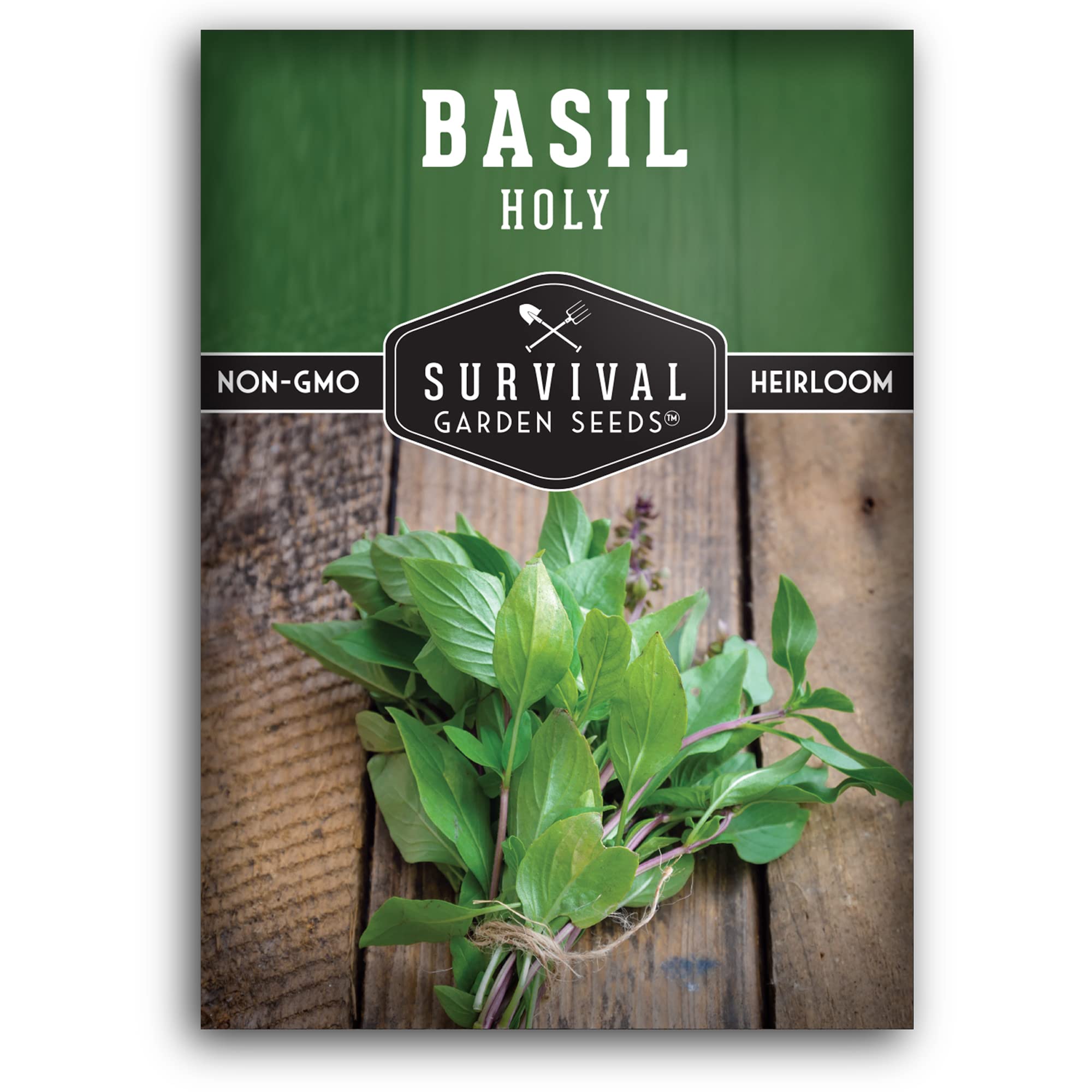 Survival Garden Seeds - Holy Basil Seed For Planting - Packet With Instructions To Plant And Grow The Indian Sacred Herb Tulsi I